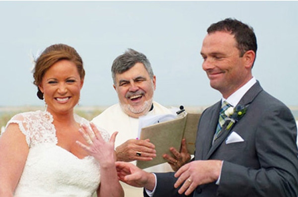 Bishop Jim David at a wedding